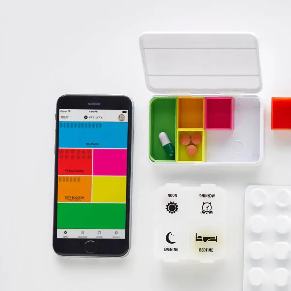 Vitility smart doseringseske med app, svart